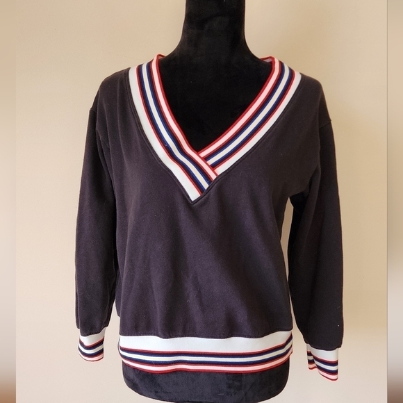 Rebecca Minkoff Women's Red striped and black sweater size Xs. - Picture 3 of 7